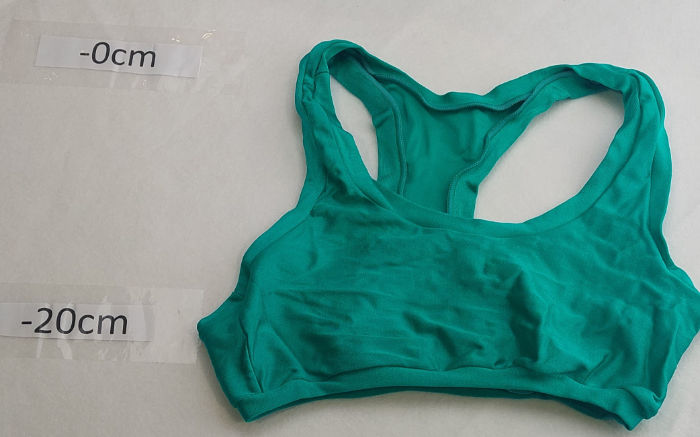 GREEN NYLON CROP TOP