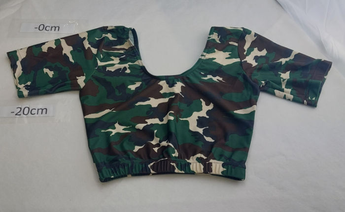 ARMY NYLON CROP TOP