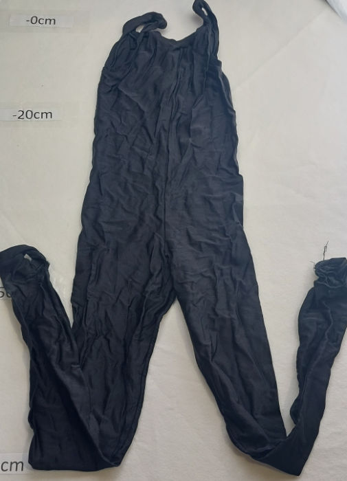 SLEEVELESS BLACK BODYSUIT NYLON