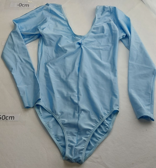 LIGHT BLUE LONG SLEEVE LEOTARD