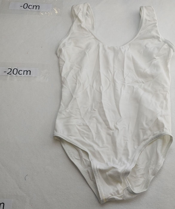 WHITE NYLON SLEEVELESS LEOTARD