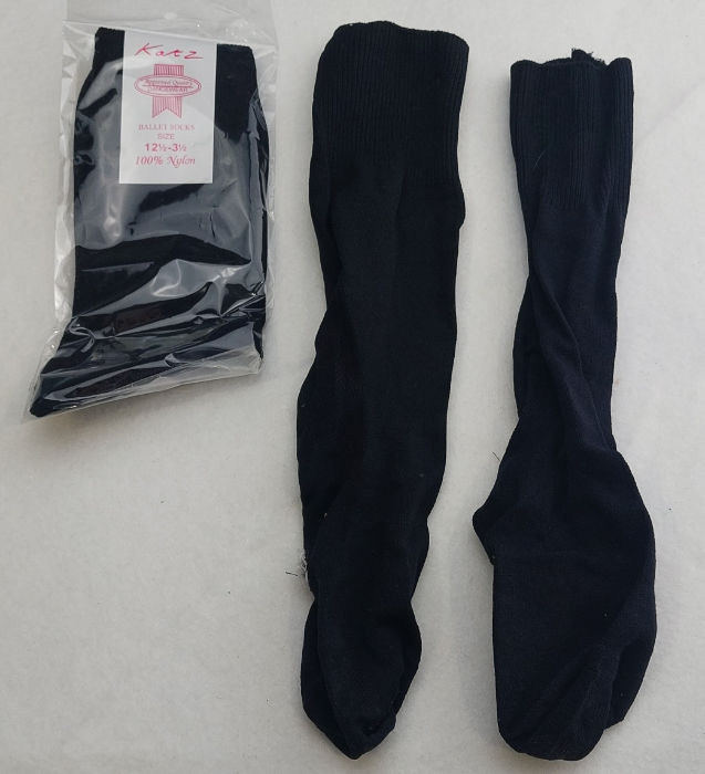 BALLET SHORT NYLON SOCKS BLACK