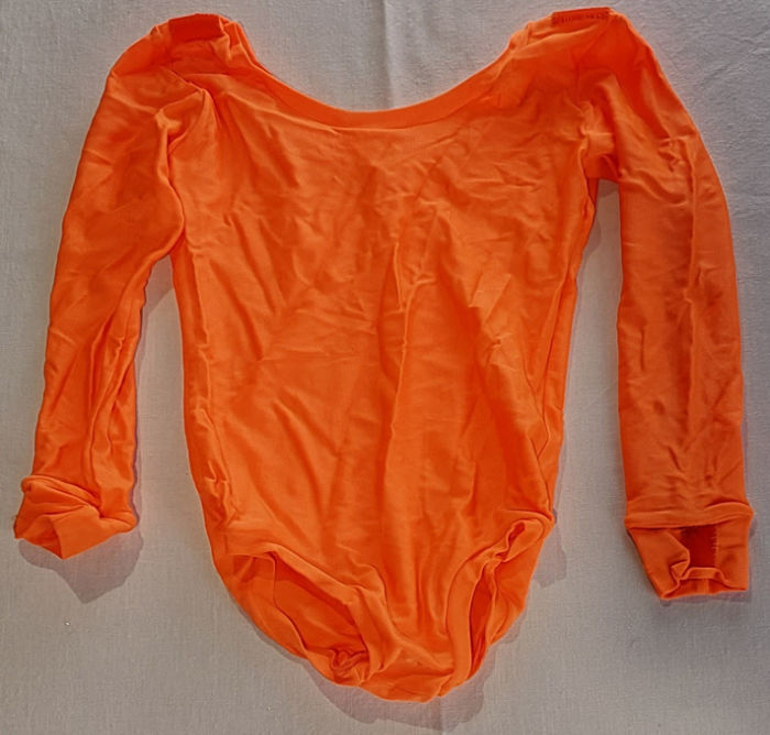 ORANGE LONGSLEEVE LEOTARD NYLON