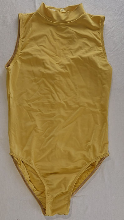 YELLOW GOLD LEOTARD HIGH NECK