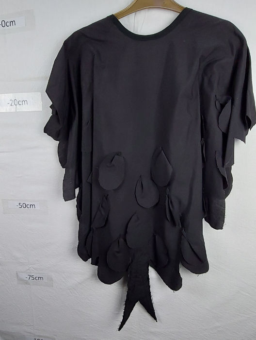 BLACK CAPE WITH DEVIL TAIL