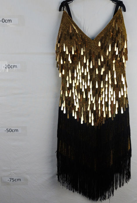 GOLD CHARLESTON FLAPPER DRESS PERIOD