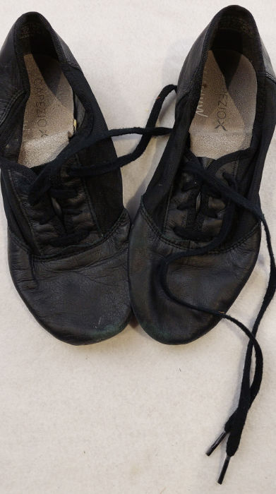 SPLIT SOLD BLACK SHOES LACE UP