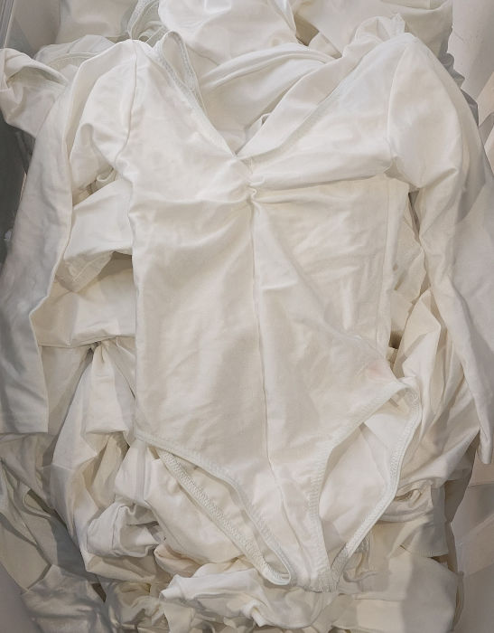 WHITE LEOTARD LONGSLEEVE