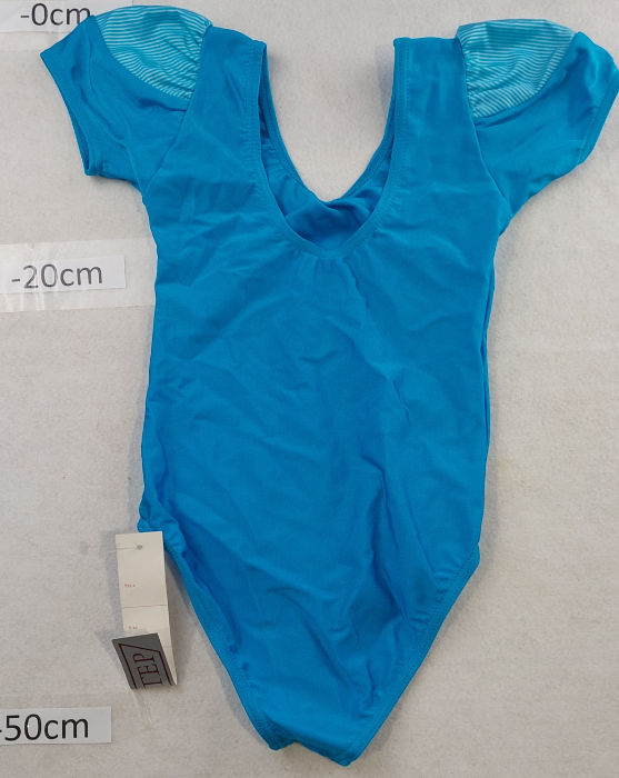 BLUE PUFFY STRIPE DETAIL LEOTARD NYLON
