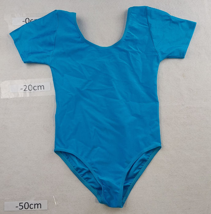 BLUE LEOTARD SHORT SLEEVE
