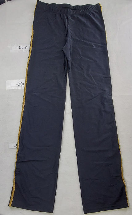 BLACK TROUSERS WITH GOLD DETAIL 