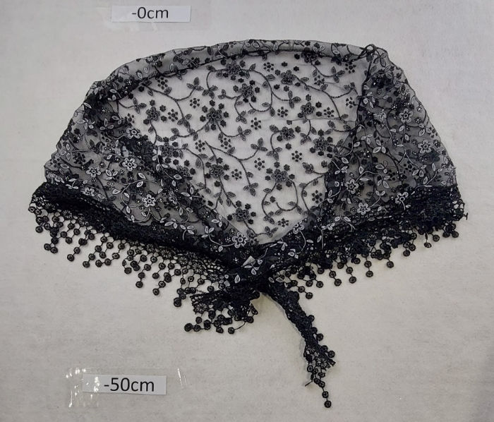 BLACK AND SILVER NET SCARF PERIOD