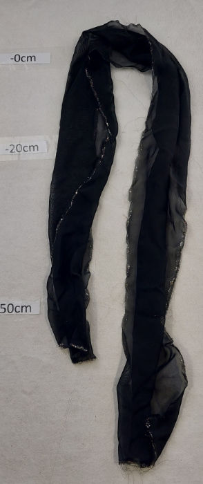 CHIFFON BLACK SCARF