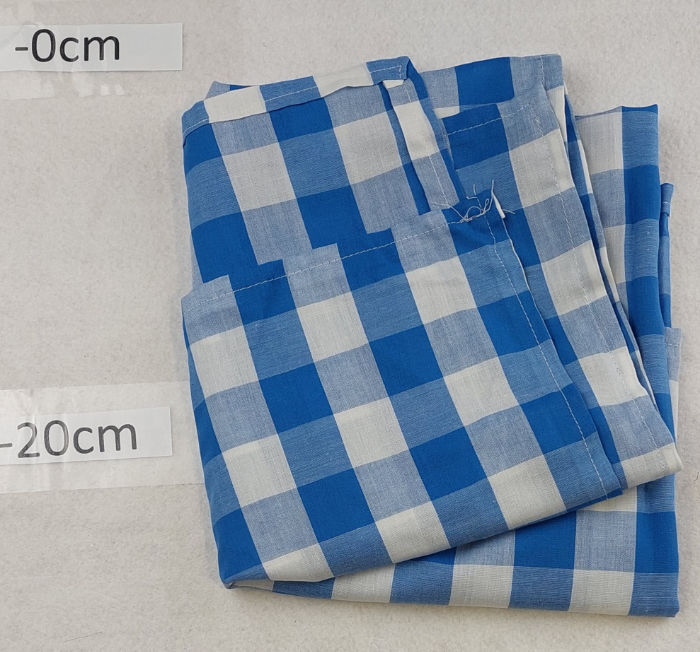 BLUE AND WHITE CHECK SCARF