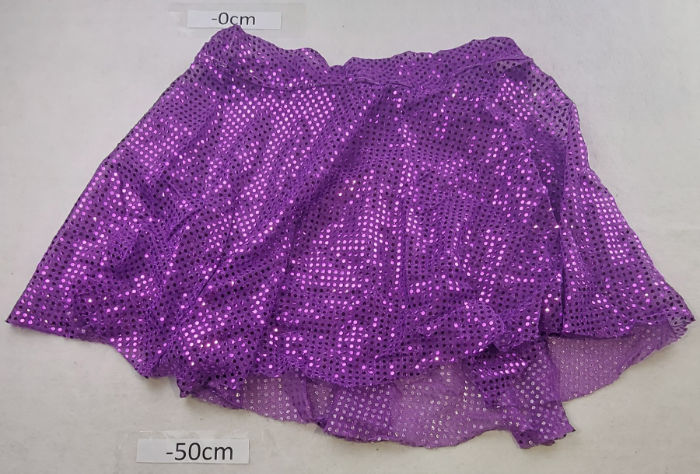 SHEER SKIRT OR CAPE SEQUIN PURPLE