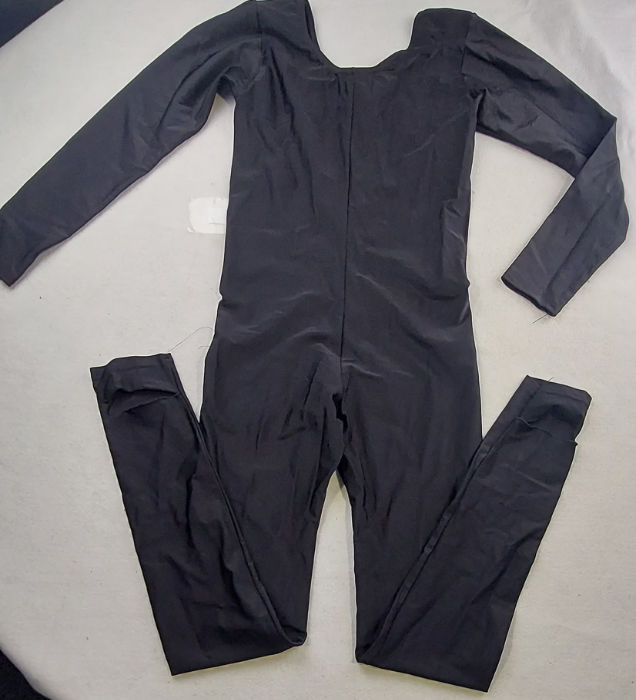 BLACK UNITARD LONGSLEEVE NYLON
