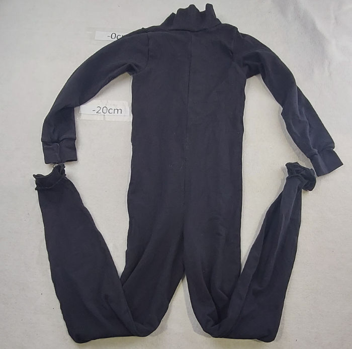 BLACK UNITARD POLYCOTTON