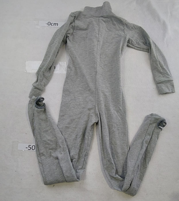 GREY UNITARD COTTON LONG SLEEVE