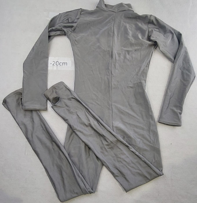 GREY UNITARD HIGH NECK NYLON