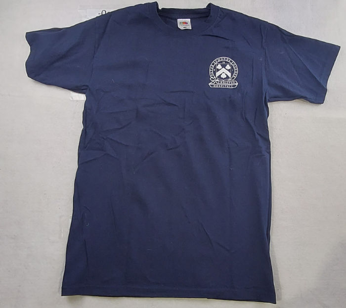 NAVY T-SHIRT WITH PETER SYMONDS BADGE
