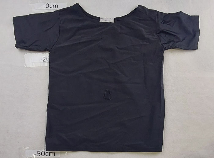 BLACK NYLON TOP SHORT SLEEVE