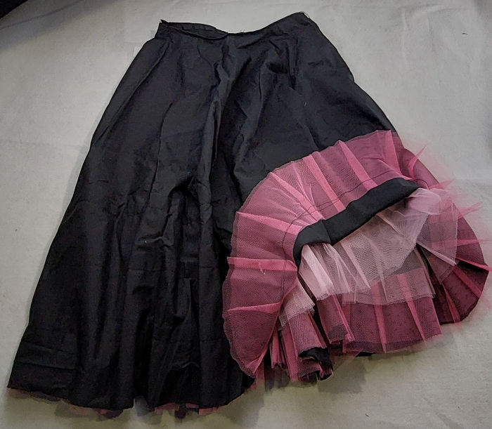 Black Skirt with pink netting