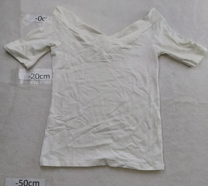 White cotton shirt short sleeve