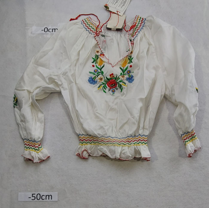 White shirt with embroidery Hungerian