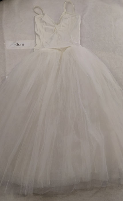 Long Tutu white with shoe string straps