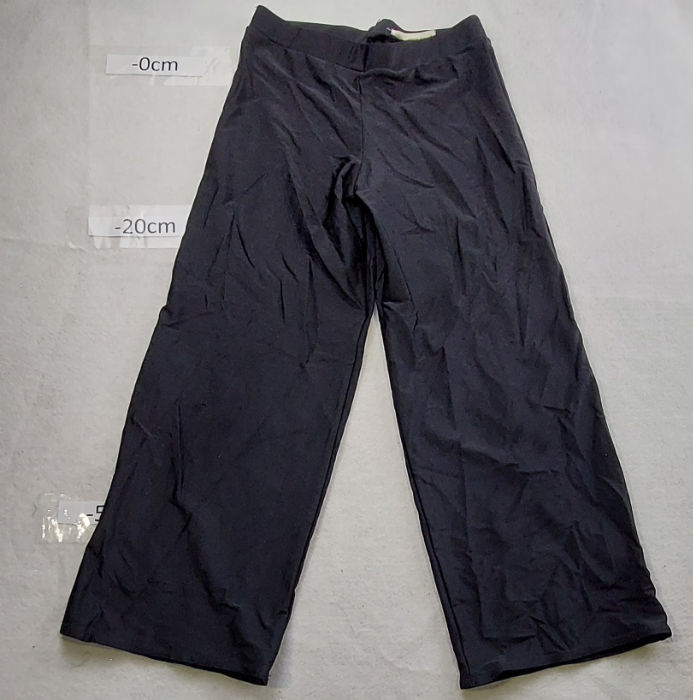 Black Nylon Flare Trousers