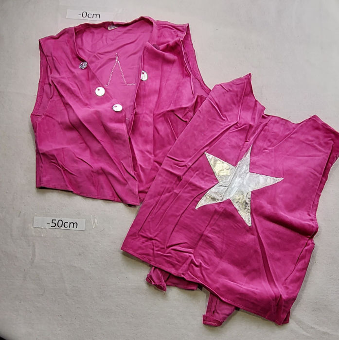 PINK WAISTCOAT WITH SILVER STAR ON BACK