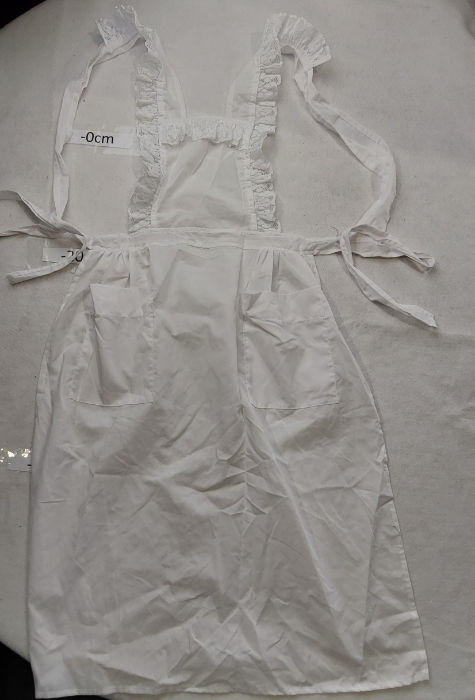 WHITE FULL APRON WITH LACE