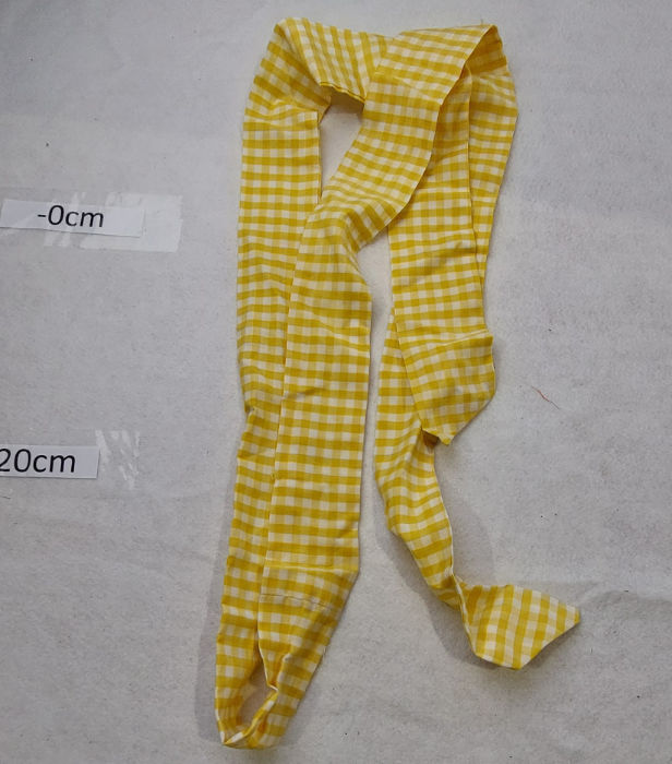 YELLOW AND WHITE CHECK SASH