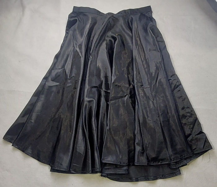 Black Satin Skirt   