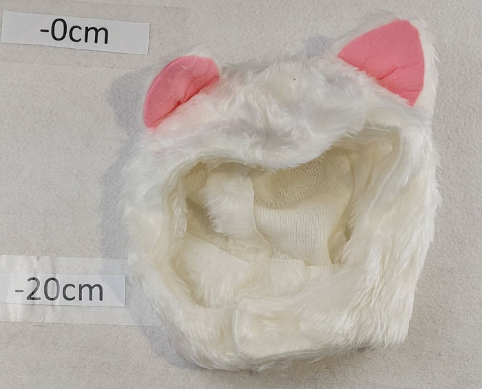 CAT EAR HAT WHITE AND PINK