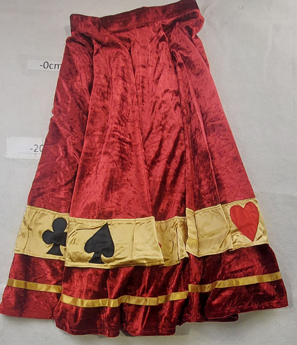 MAROON LONG VELOUR SKIRT