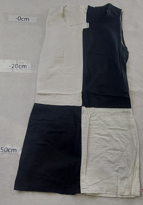 BLACK AND WHITE TUNIC DRESS