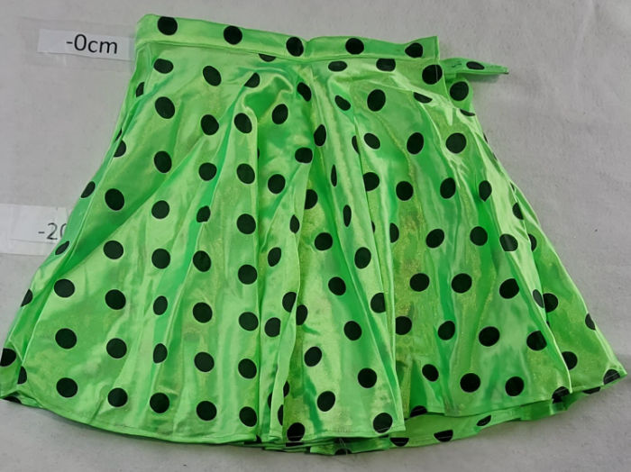 GREEN AND BLACK POLKA DOT SKIRT