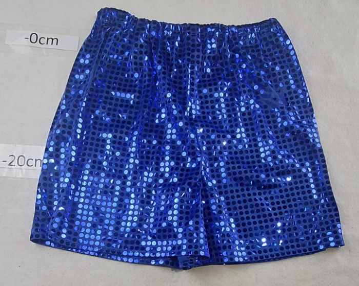 BLUE SEQUIN SHORTS