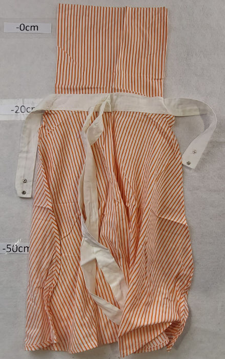 ORANGE AND WHITE APRON