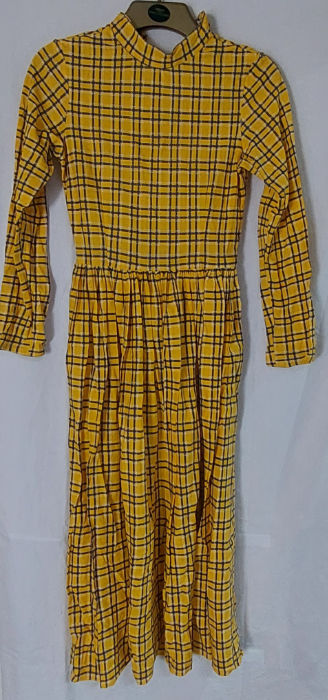 YELLOW CHECK VINTAGE DRESS
