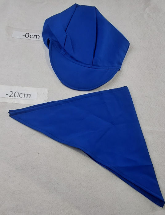 BLUE SCARF AND CAP