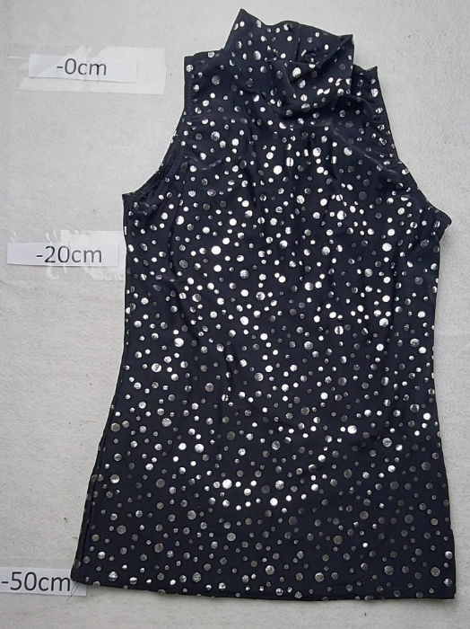 BLACK AND SILVER TOP