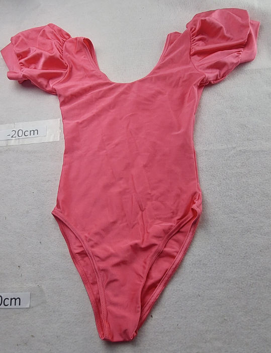 PINK LEOTARD WITH PUFF SLEEVE