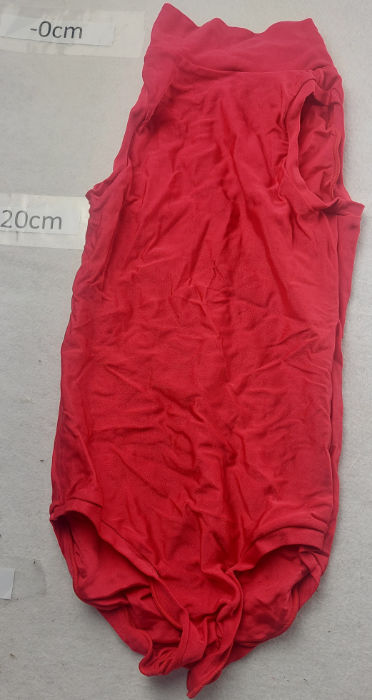 RED LEOTARD HIGH NECK