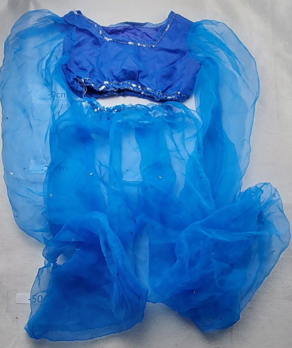 BLUE TOP AND PANTS CHIFFON