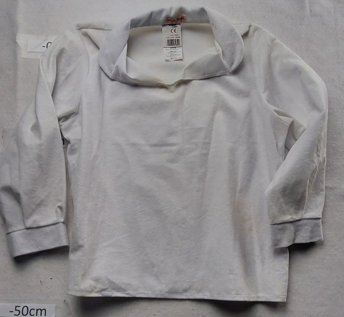 WHITE POLYESTER TOP
